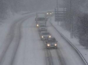 На дороге застряли автомобили