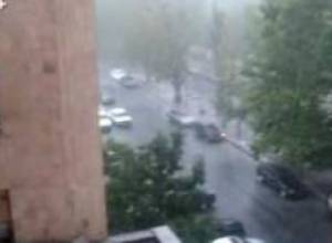 Summer hail in Yerevan