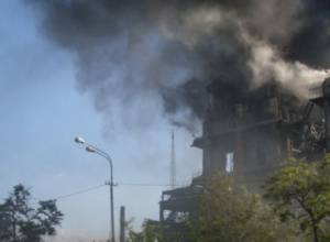 One of “Nairit” towers is burning