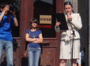 Demonstration near “Moscow” cinema