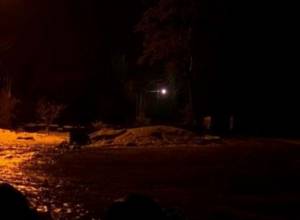 Accident on slippery highway