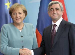 Sargsyan met Merkel