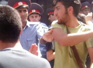 Hustle and bustle outside VTB Bank