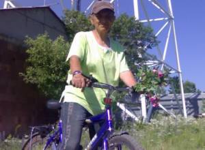 Woman cyclist seen in Gyumri streets every day