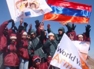 Orphans climb Aragats Mount