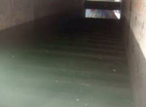 Passageway filled with water