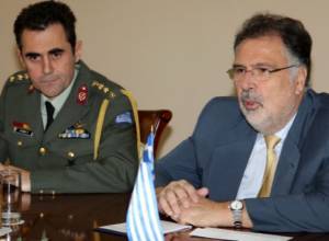 Ohanyan receives Greek military attaché