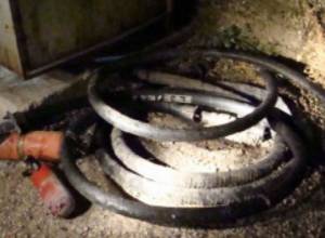Gas cisterns burnt