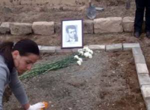 Cleaned Yeghishe Charents’s tomb