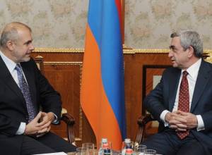 Serzh Sargsyan meets Philippe Lefort