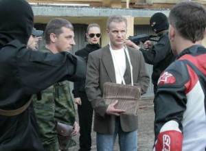 Surrounded television station building