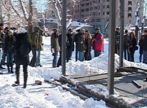 Singers joined environmentalists in Mashtots ave