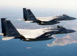 Fighter jets accompanied Boeing until it landed