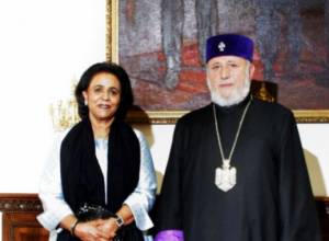 Catholicos Karekin II receives Sheikha of Kuwait