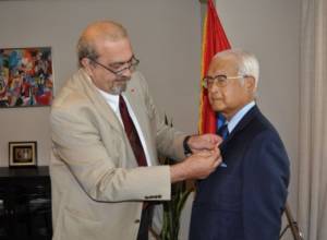 Japanese Ambassador receives medal 11 months later