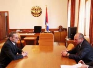 Artsakh President receives RA state regulator chairman