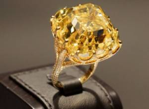 Presentation of the largest yellow diamond of the world to Paris