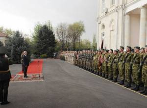 Big parade in the presidential residence