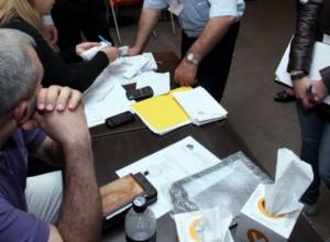 What were observers doing in polling stations?