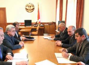 Armenian, Karabakh Presidents meet in Stepanakert