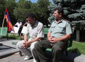 Karabakh war veterans staging sit-in in Yerevan