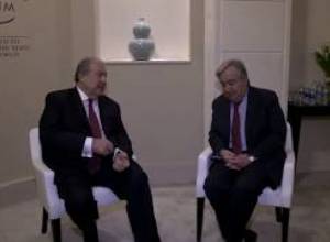 Նախագահ Սարգսյանը հանդիպել է Անտոնիո Գուտերեշի հետ