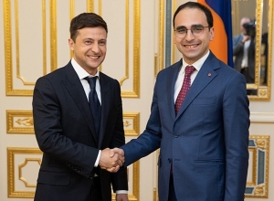 Тигран Авинян встретился с новоизбранным президентом Украины Владимиром Зеленским