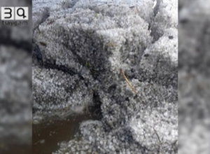 Heavy hail reported in Jrarat village of Shirak province