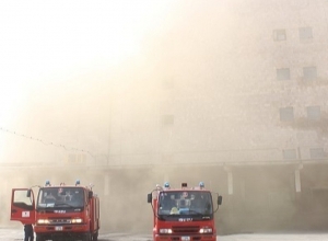 Крупный пожар на холодильном складе
