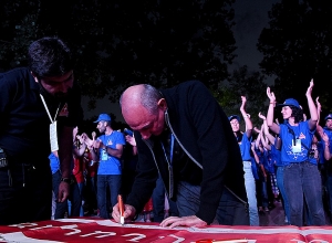 25 августа в Шуши Президент Республики Арцах Бако Саакян встретился с участниками Всеармянского молодежного форума "Победившие 2019".