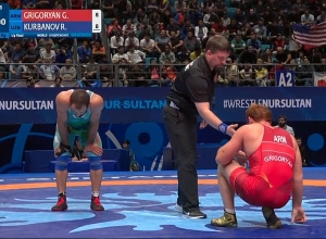 Ըմբշամարտի ԱԱ. Գրիգոր Գրիգորյանին 10 վայրկյան չհերիքեց հաղթանակի համար