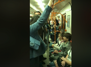 President's wife in metro