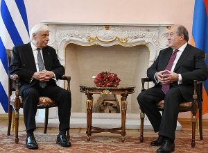 Armen Sarkissian holds meeting with President of Greece