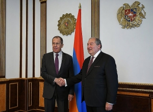 Նախագահ Արմեն Սարգսյանը հյուրընկալել է ՌԴ ԱԳ նախարար Սերգեյ Լավրովին