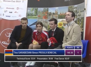 Թինա Կարապետյան - Սիմոն Սենեկալ պարային զույգը զբաղեցրել է 8-րդ տեղը