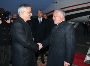 По приглашению президента Саркисяна в Армению прибыл король Иордании