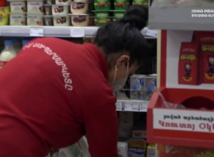 Գծանշումներ սուպերմարկետներում՝ հերթերում հեռավորություն ապահովելու համար