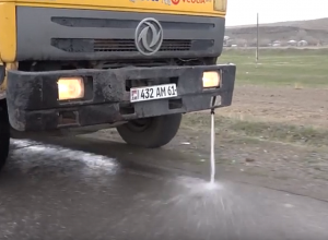 Քլորաջրով լվացվում են Գավառի փողոցները