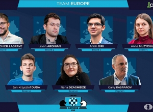 Ուղիղ. Վլադիսլավ Արտեմիև - Լևոն Արոնյան. շախմատի Ազգերի գավաթի առաջին պարտիա