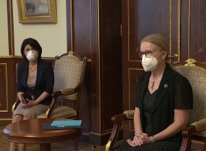 Նախագահ Արմեն Սարգսյանը հանդիպել է Հայաստանի ամերիկյան համալսարանի նախագահ Կարին Մարկիդեսի հետ