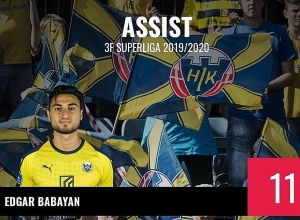 Էդգար Բաբայանը՝ Դանիայի ֆուտբոլի Սուպերլիգայի լավագույն ասիստենտ