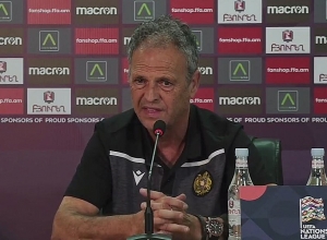 Հայաստանի ֆուտբոլի հավաքականի գլխավոր մարզիչ Խոակին Կապառոսի նախախաղային մամուլի ասուլիսը Էստոնիայի խաղից առաջ