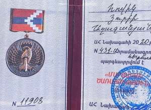 Hovik Yuri Aghajanyan was posthumously awarded the "Combat Service" medal