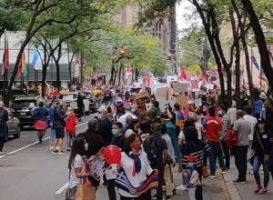 Նյու Յորքում զանգվածային երթ է՝ Արցախի ճանաչման պահանջով․ Ուղիղ