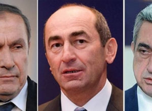 Levon Ter Petrosyan, Robert Kocharyan, Serzh Sargsyan, Arkady Ghukasyan and Bako Sahakyan hold meeting