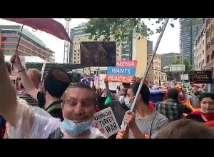 Акция протеста армян в Австралии