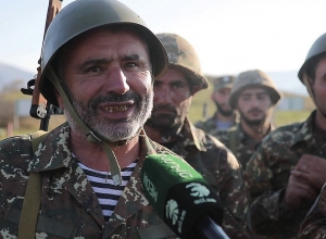 Тренировка добровольцев из Тавуша перед отъездом на фронт