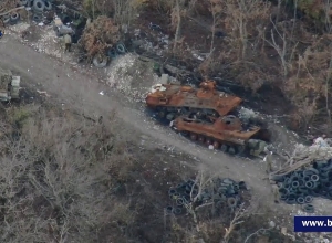 Уничтоженные танки и бронетехника азербайджанской стороны в северном и северо-восточном направлении