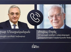 Zohrab Mnatsakanyan holds telephone conversation with Josep Borrell