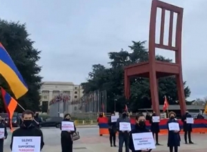 Ժնևի, Վիեննայի, Նյու Յորքի ՄԱԿ-ի գրասենյակների դիմաց ակցիա է կազմակերպվել`ի աջակցություն Արցախի